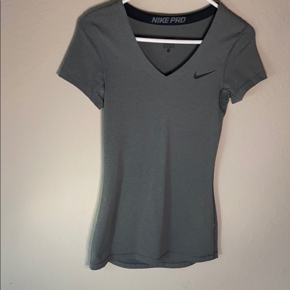 Nike Gray Dri-Fit V-neck